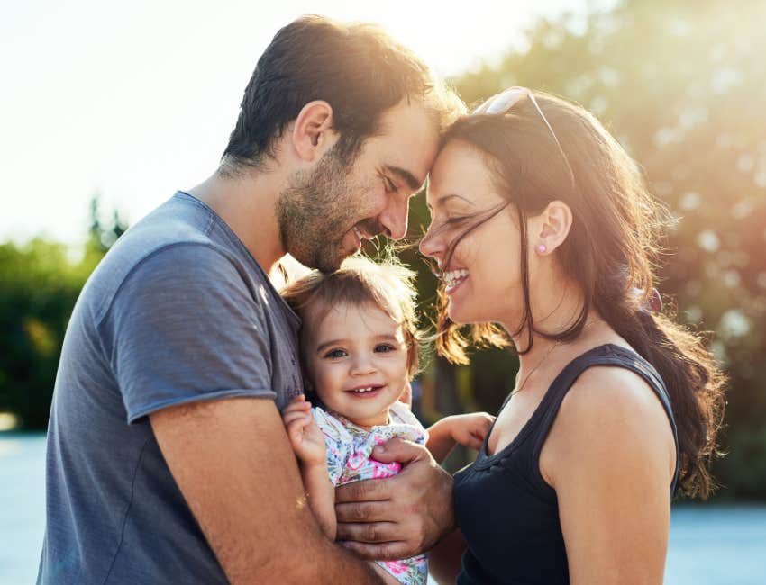 parents who are madly in love set an example of healthy relationships for their child