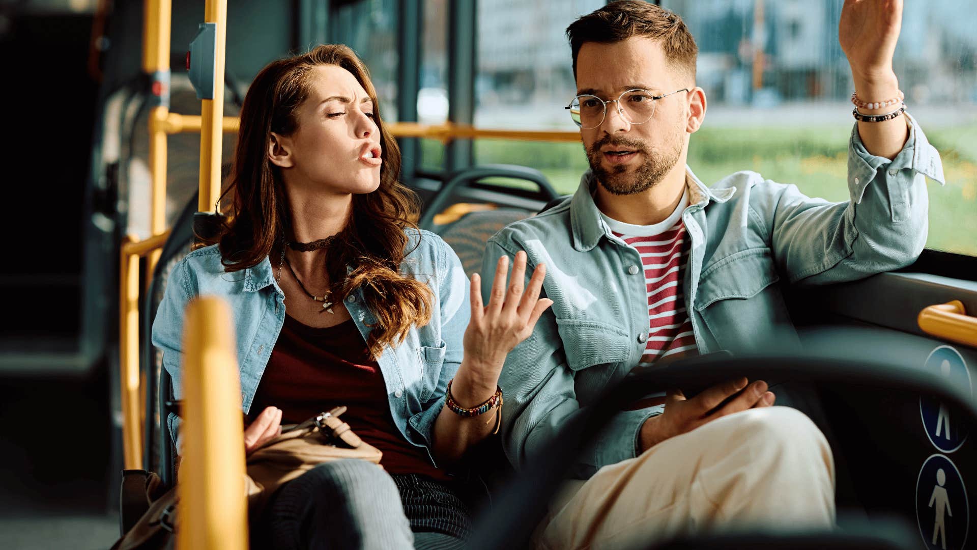 woman having poor self regulation as she yells at man