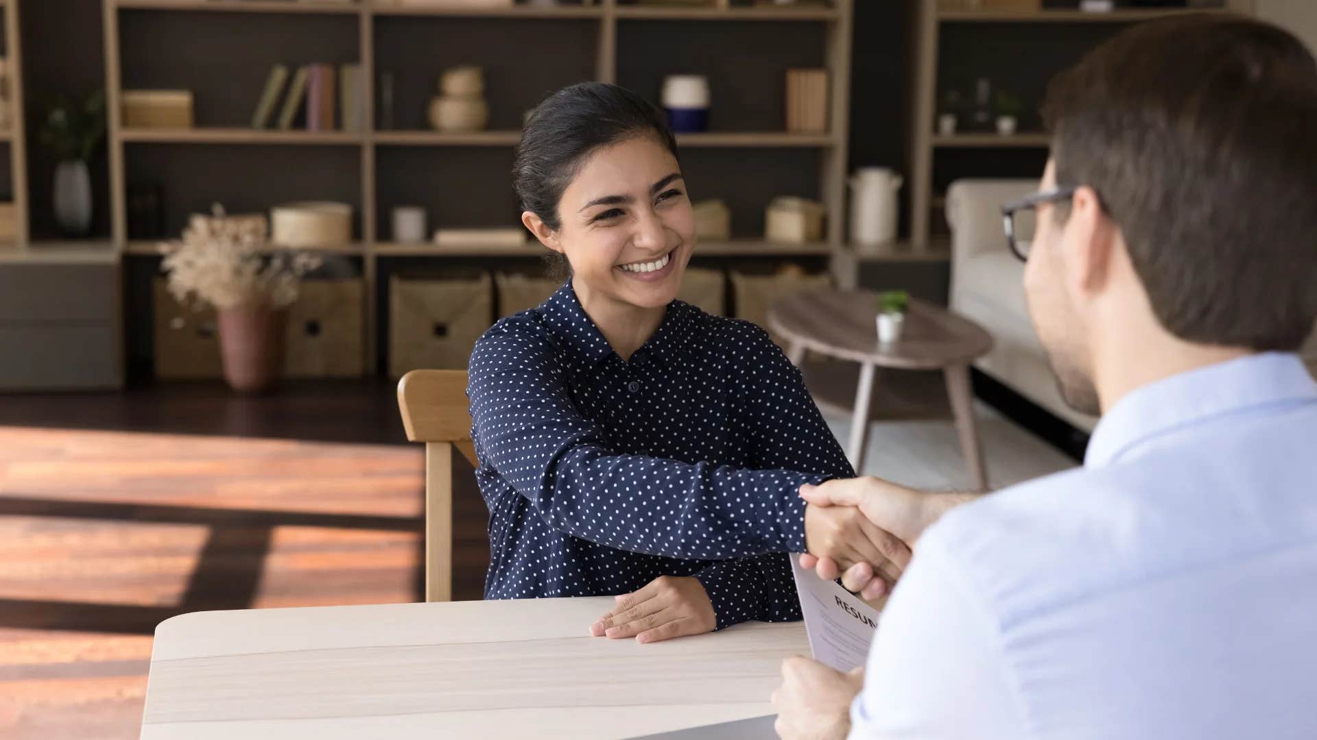 woman raised with authentically good values telling colleague keep your word
