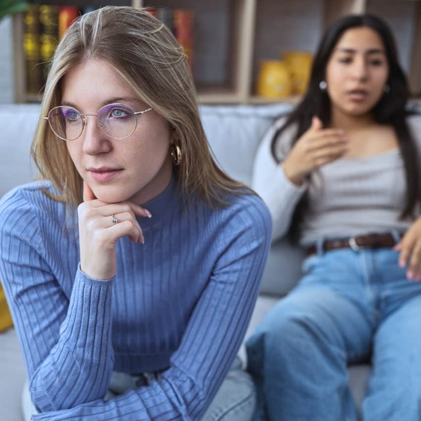 woman raised by social climbing parents using her friend for her own benefit