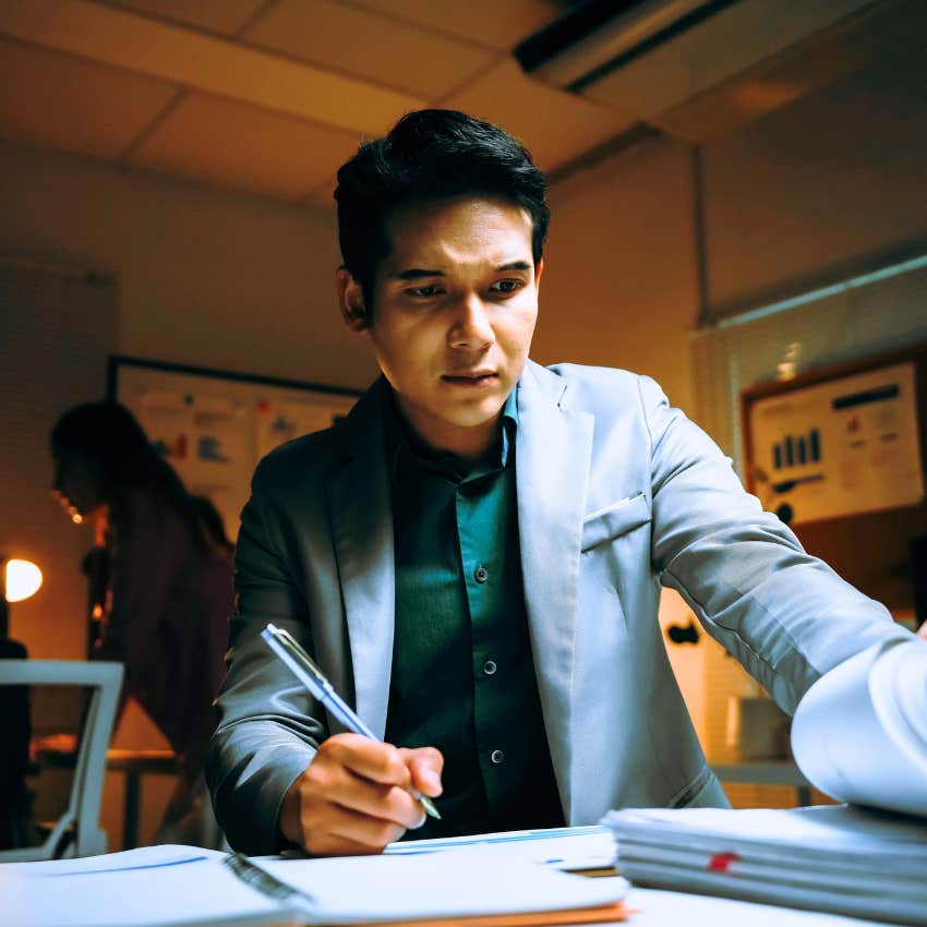 sad stressed man using success to fuel his self-worth