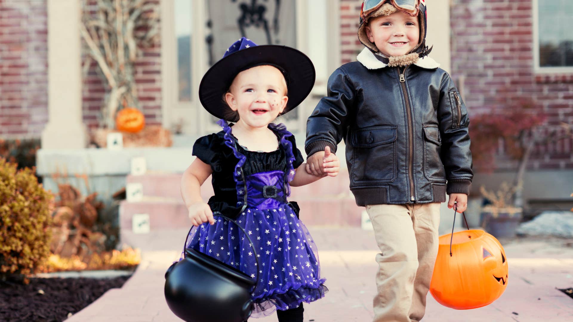 kids wearing homemade costumes