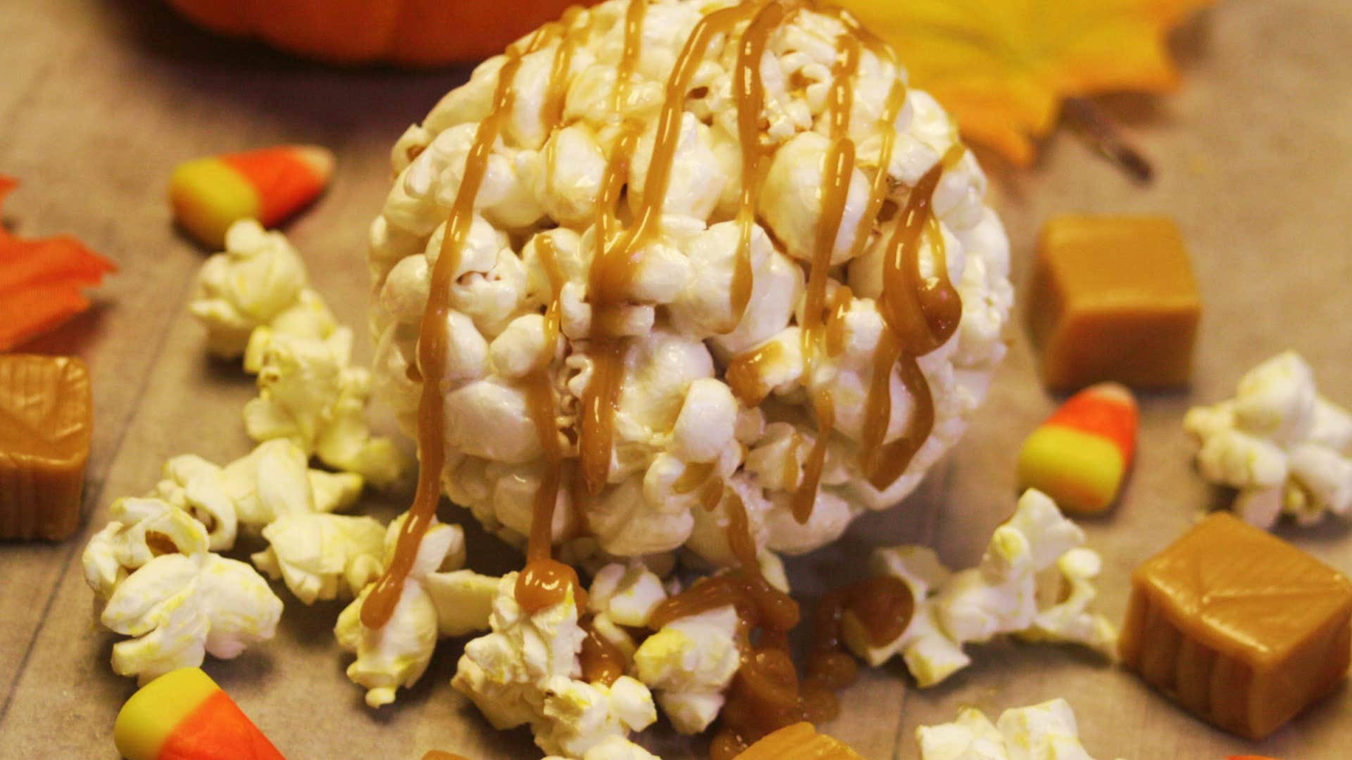Halloween popcorn balls