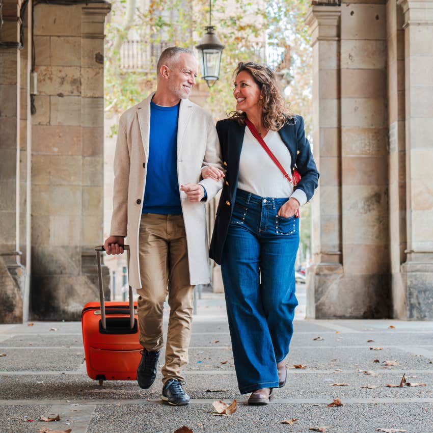 empty nest couple traveling wherever they want