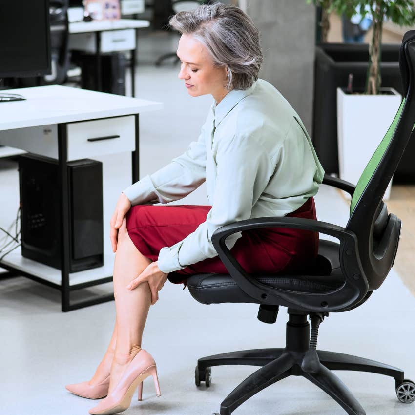 Woman wearing high heels she's never really enjoyed.