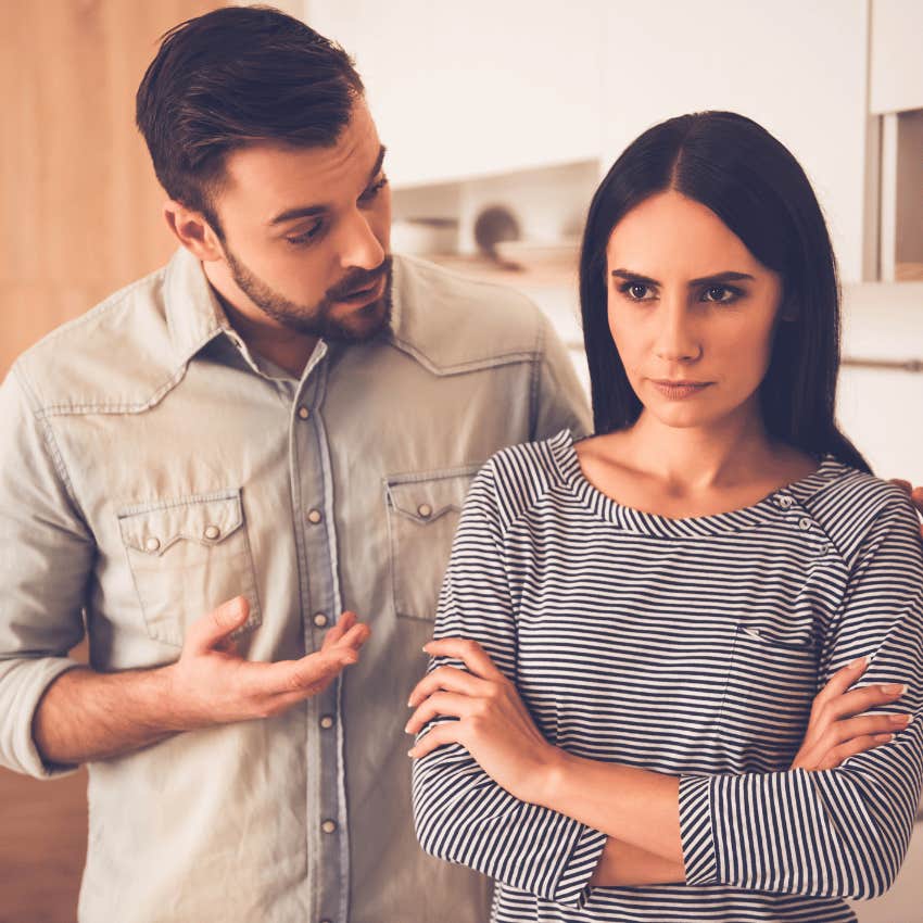 man who doesn't deserve woman he's with saying sorry i forgot your anniversary birthday gift