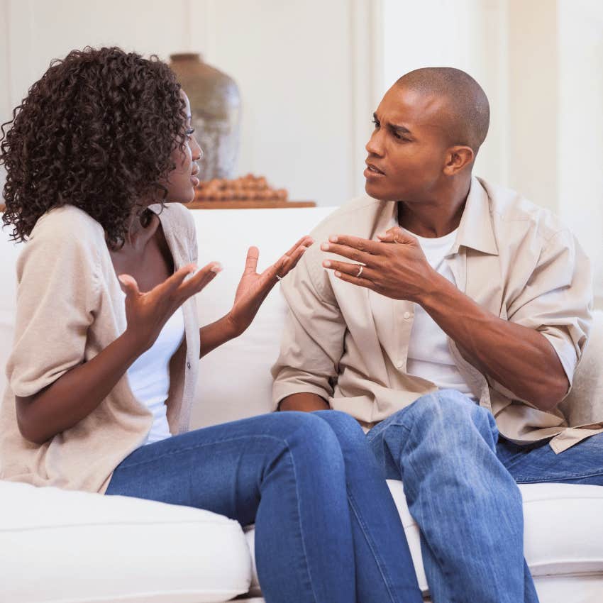 man who doesn't deserve woman he's with saying you're so much at this than i am so why don't you do it