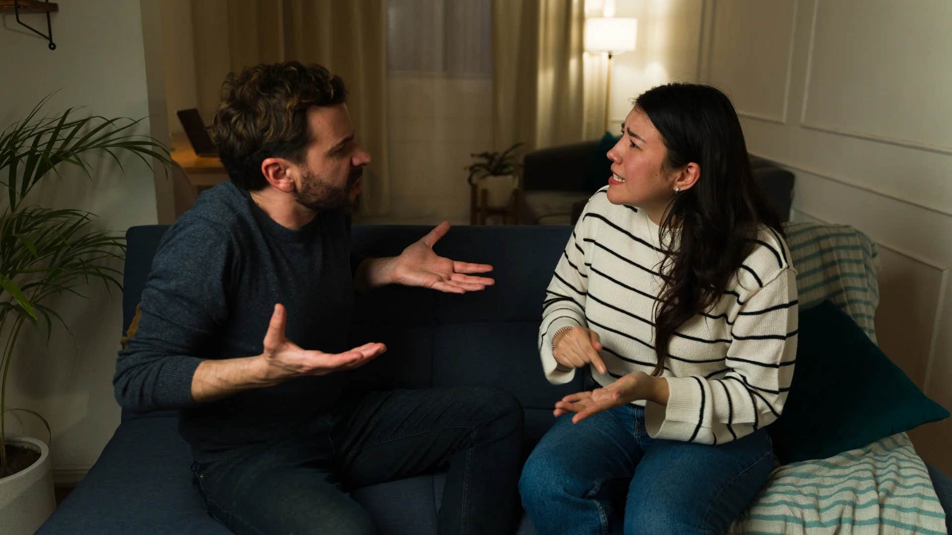 man who doesn't really respects woman saying you have daddy issues