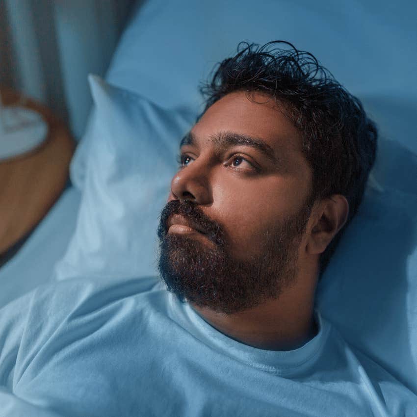 man with miserable husband syndrome having a hard time sleeping