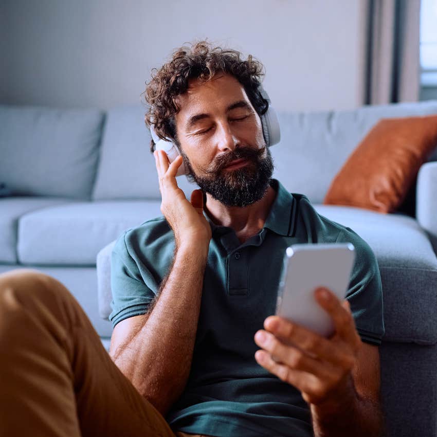 musical empath with headphones on hearing meaning in songs