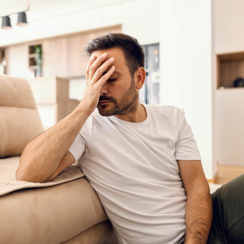 man who's tired of holding everything together saying he needs a minute