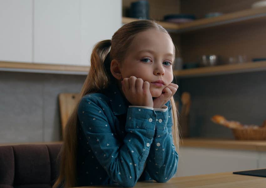 little girl is her own harshest critic because she feels loved but never really understood