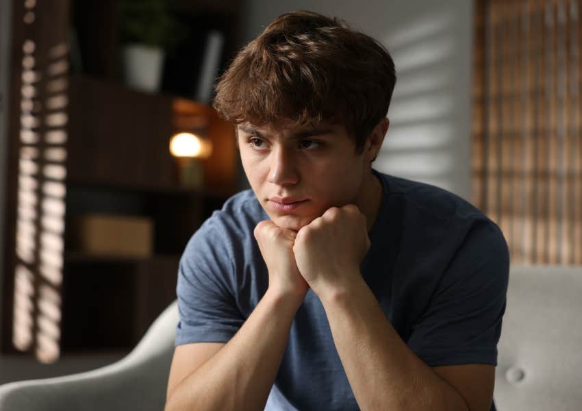 teen boy tends to keep thoughts to himself because he felt loved but misunderstood as a kid