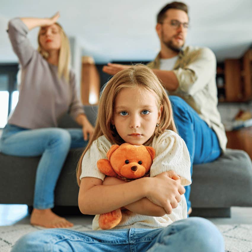 young child growing up with parents doing the bare minimum 