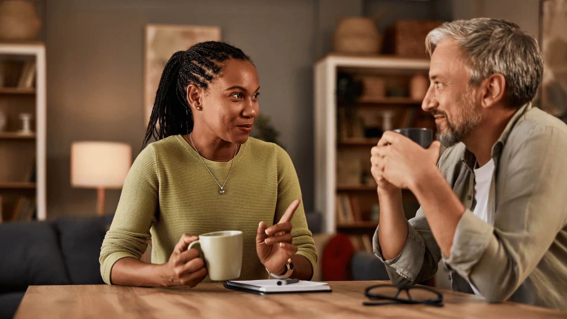woman who had a hard life changing topics when conversation gets too personal