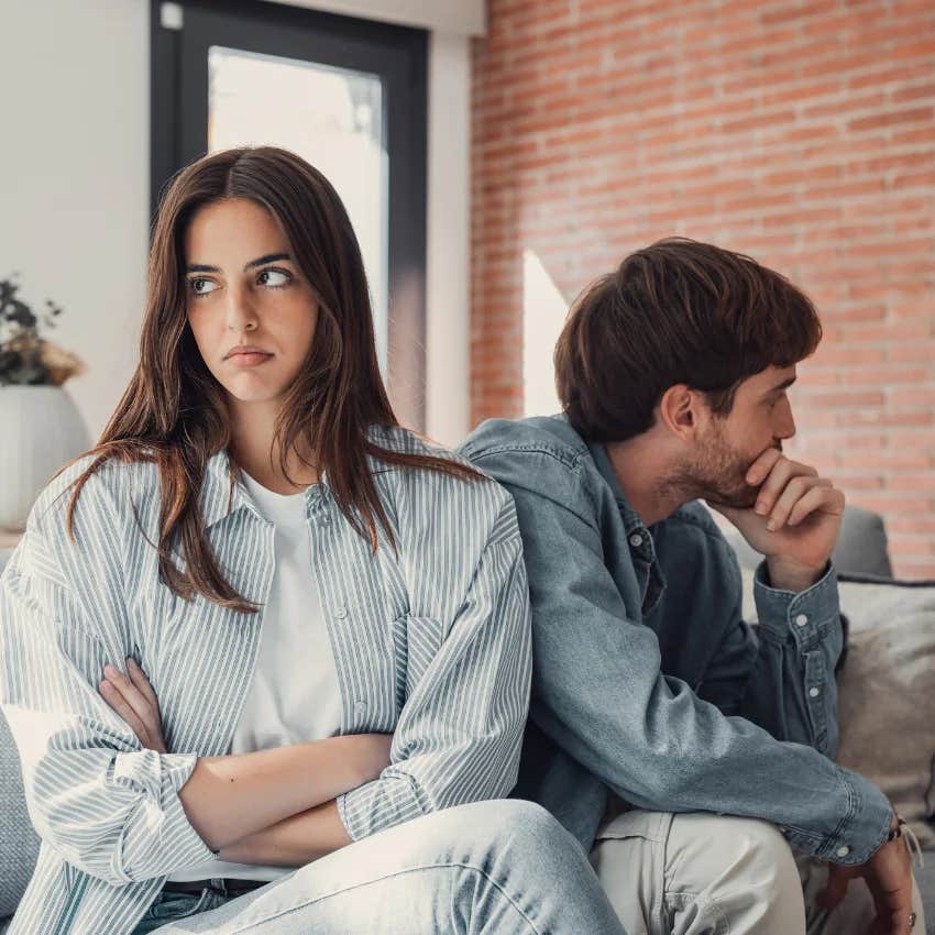woman who has grown resentful asking man why aren't you listening to me