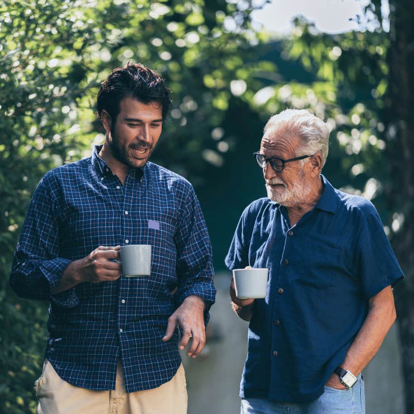 man who is incredibly close with his parent saying i'm sorry