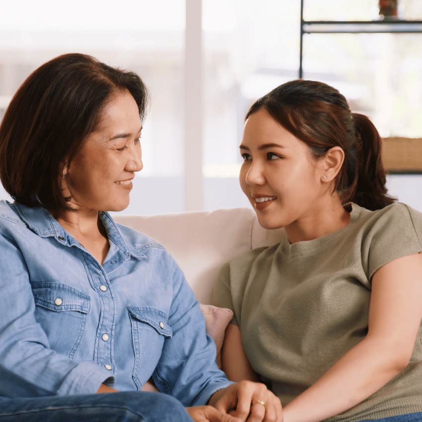 woman who is incredibly close with her parent saying i respect your opinion