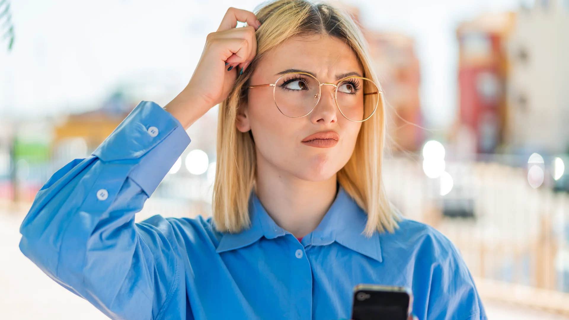woman who is about to be ghosted being told let me get back to you on that