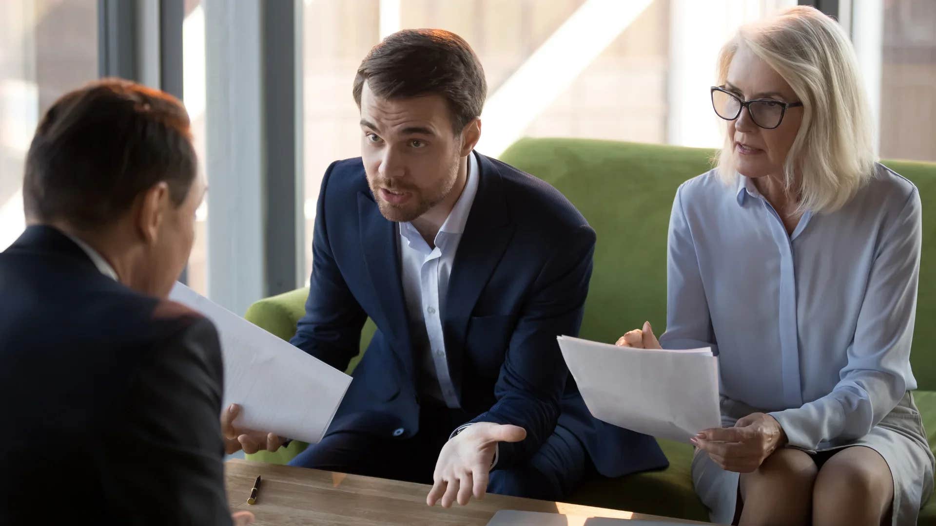 professional man saying let's focus on what's relevant to both of us