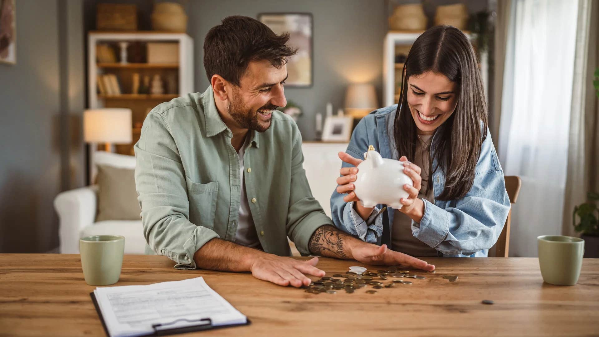 man trying to sound smart telling woman money is the root of all evil