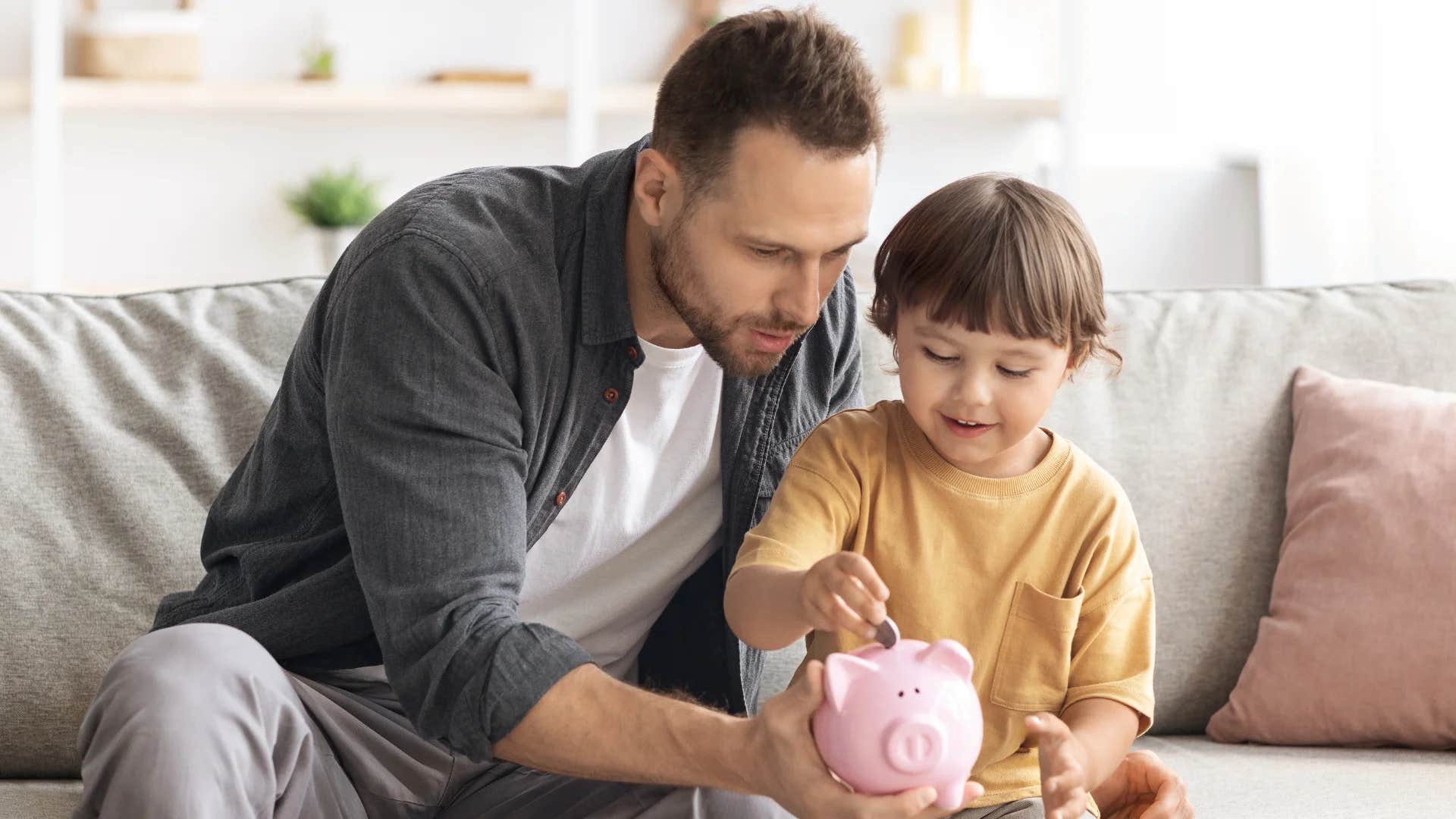 broke parent telling child money doesn't grow on trees