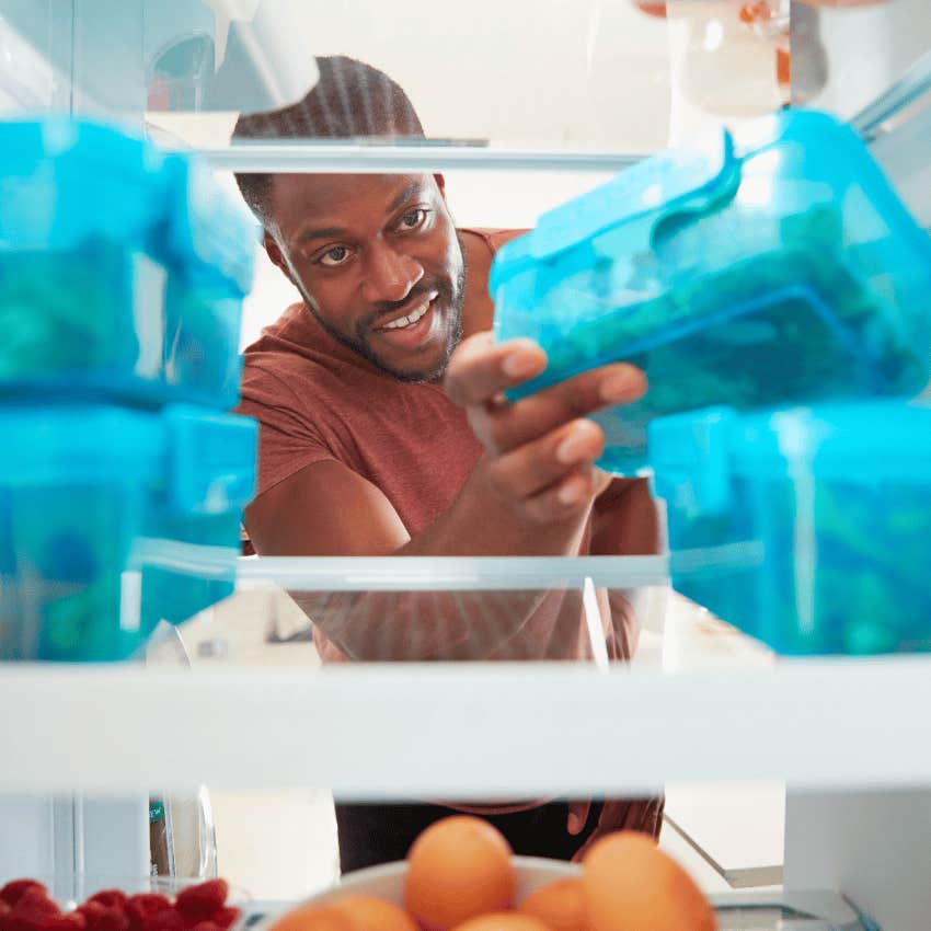 man with lots of options for his future meal prepping