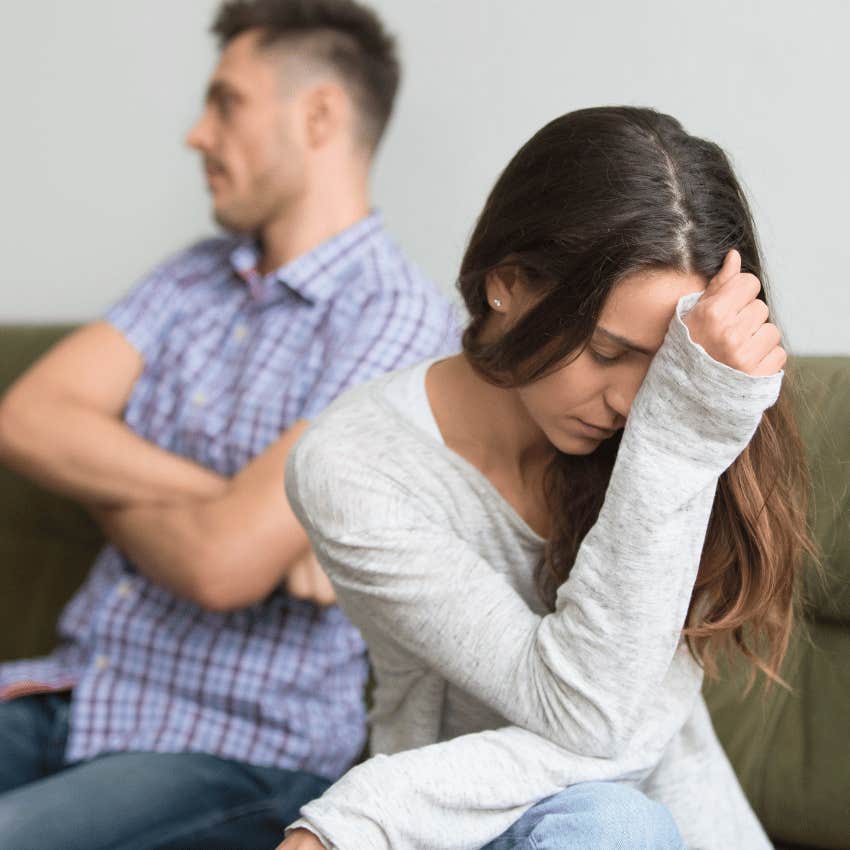 woman who is secretly resentful saying guess i just care more than you do