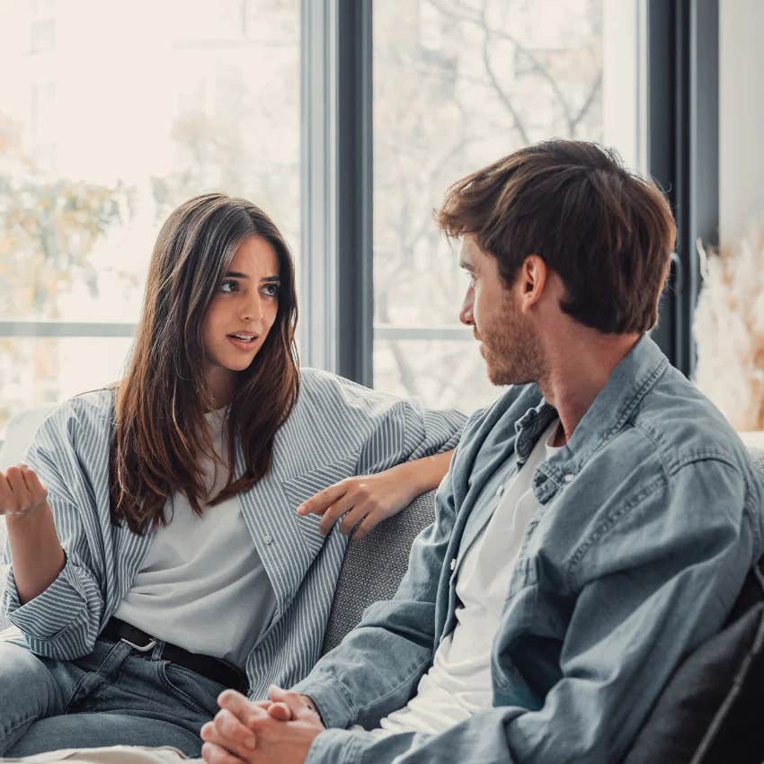 woman setting firm boundaries without making things awkward telling man i value our relationship but i also need space to do my own thing