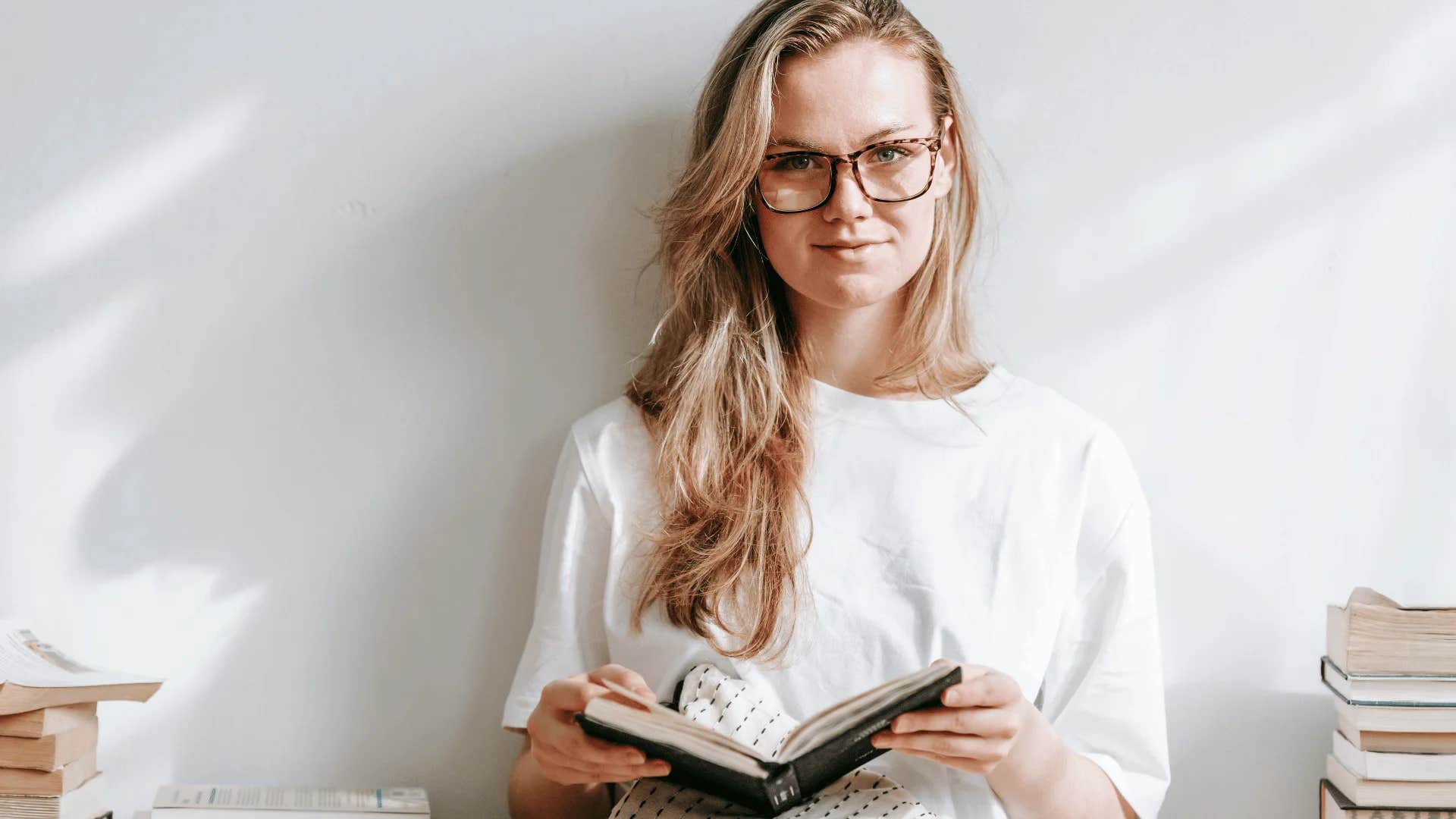 young woman with amazing luck thinking outside the box