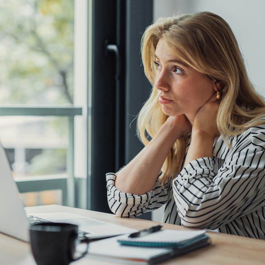 woman waiting to get into the right headspace