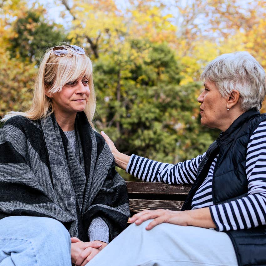 kind-hearted woman offering sympathy to friend saying I can understand where you're coming from