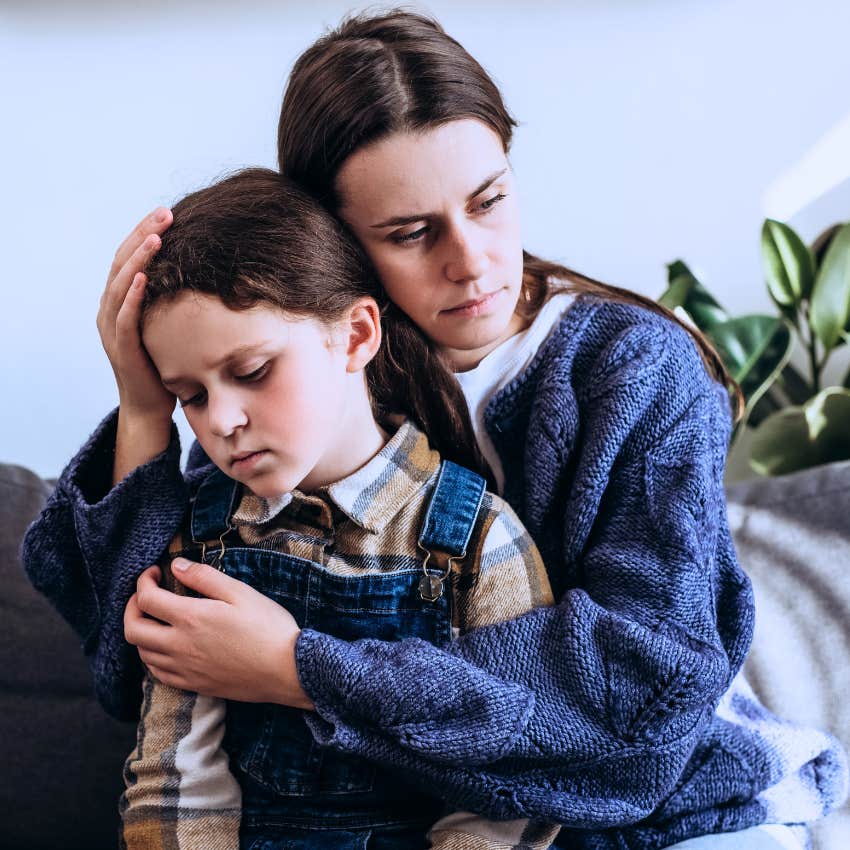 Distracted woman dealing with major grief and loss at home.