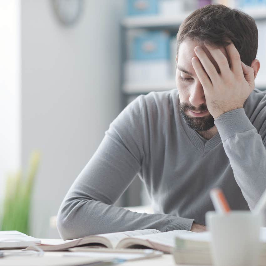 man dealing with decision fatigue