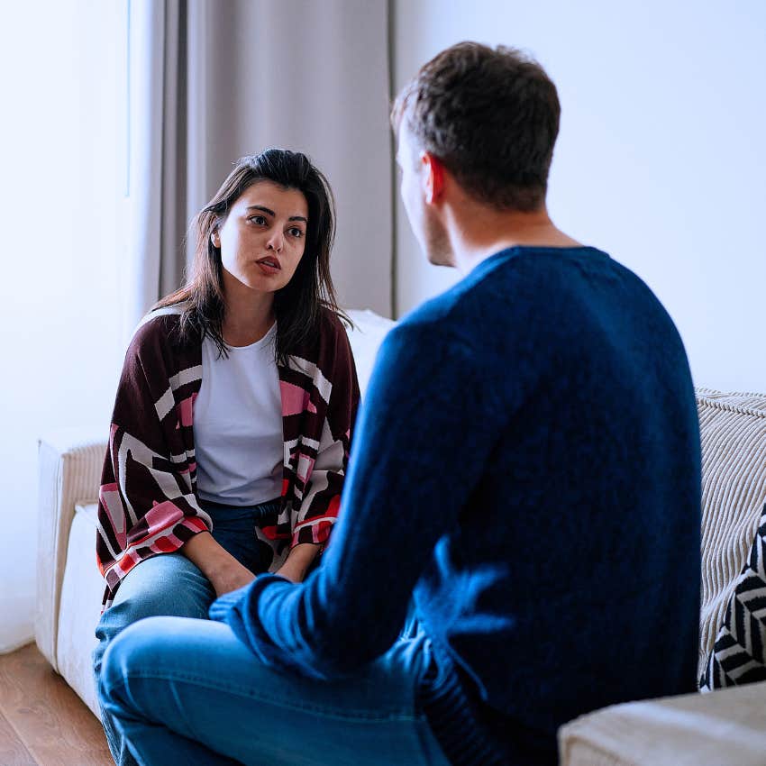 insecure woman telling partner I wouldn't do it either
