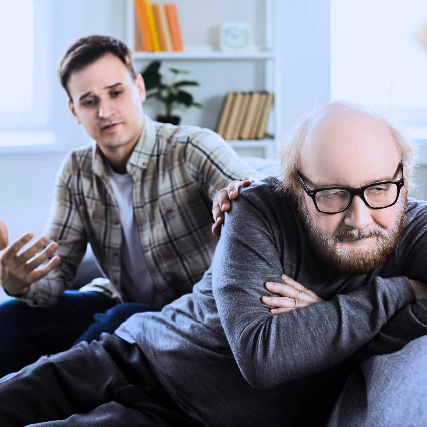 man being too hard on himself telling family member you wouldn't be the first