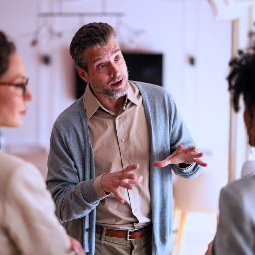 man saying I'll be here if you need me to his friends