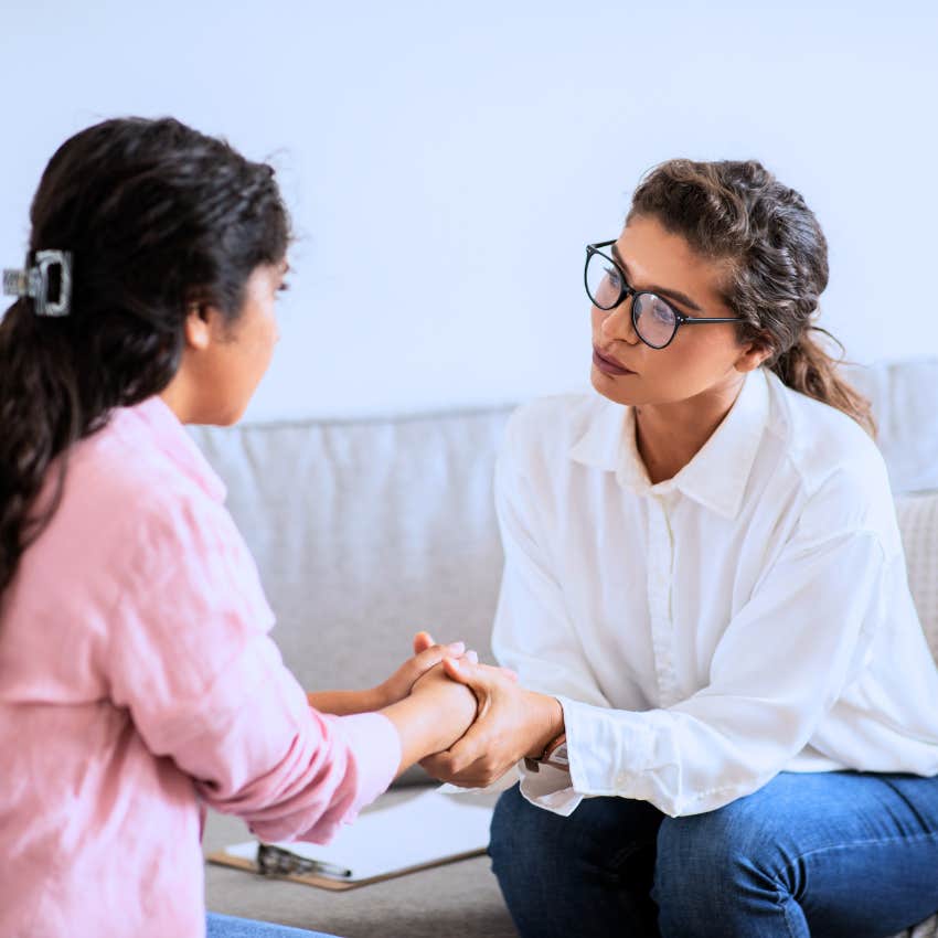 resilient woman giving grace to others in conversation with friend