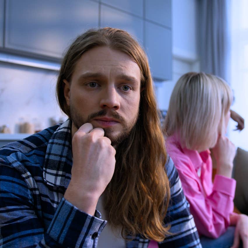 Man avoiding talking about money with his friends.