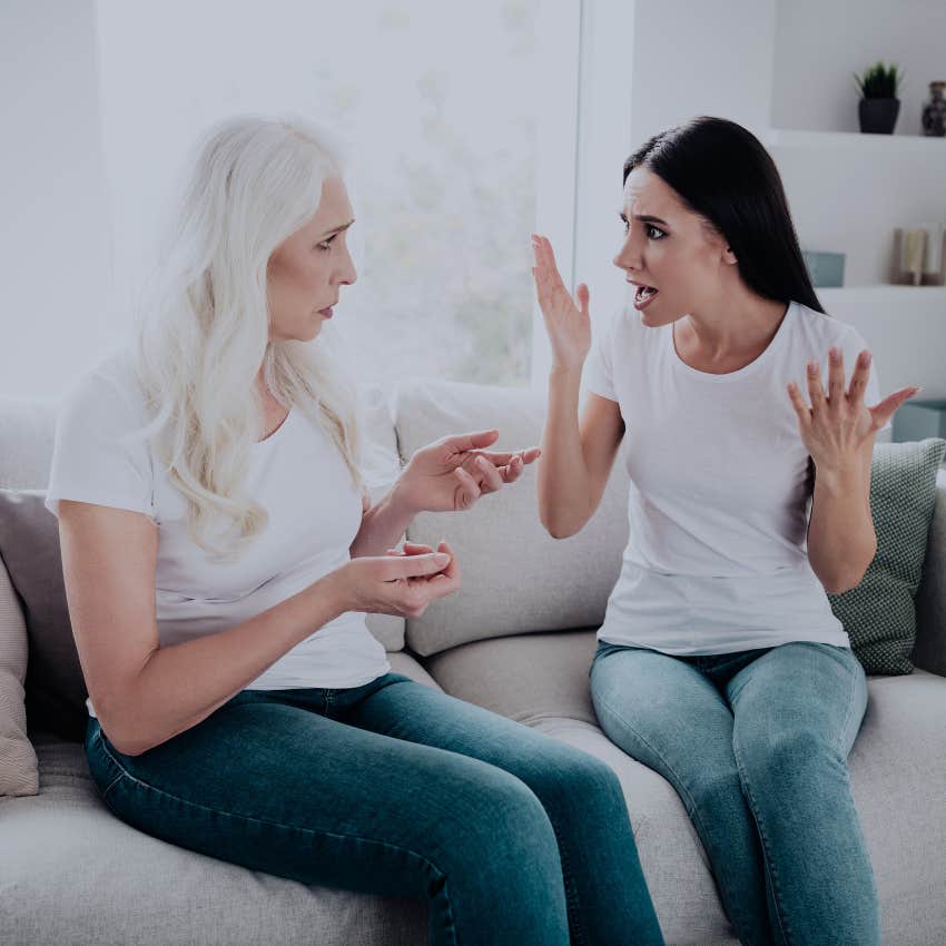 Entitled woman saying "Why are you doing this to me?" to her parent.