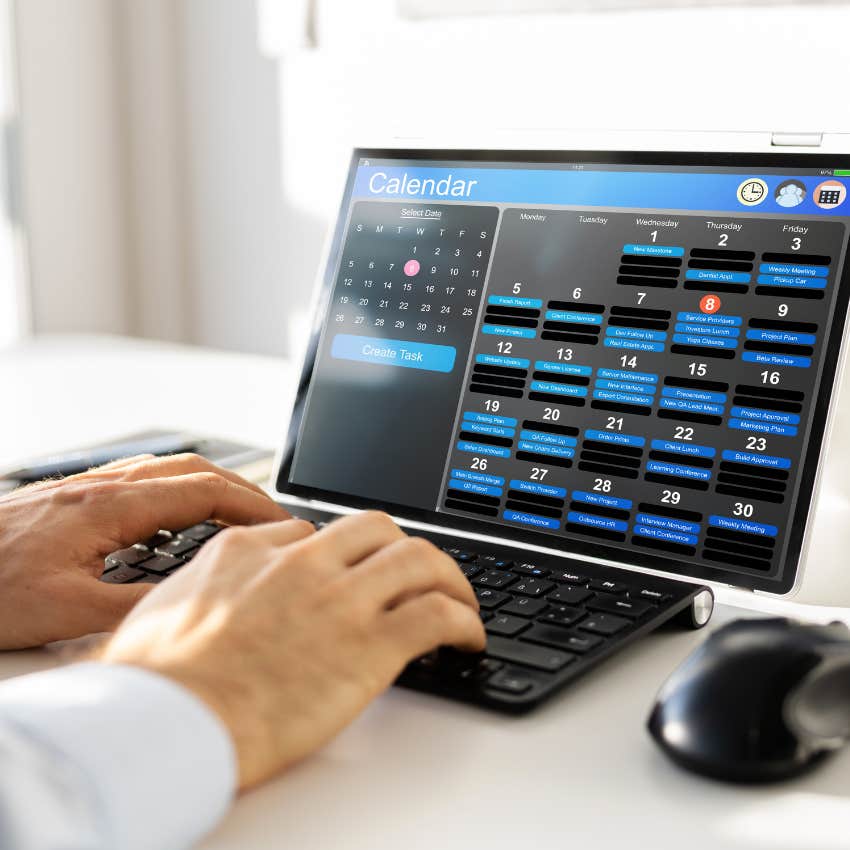 man with intuitive intelligence setting a schedule