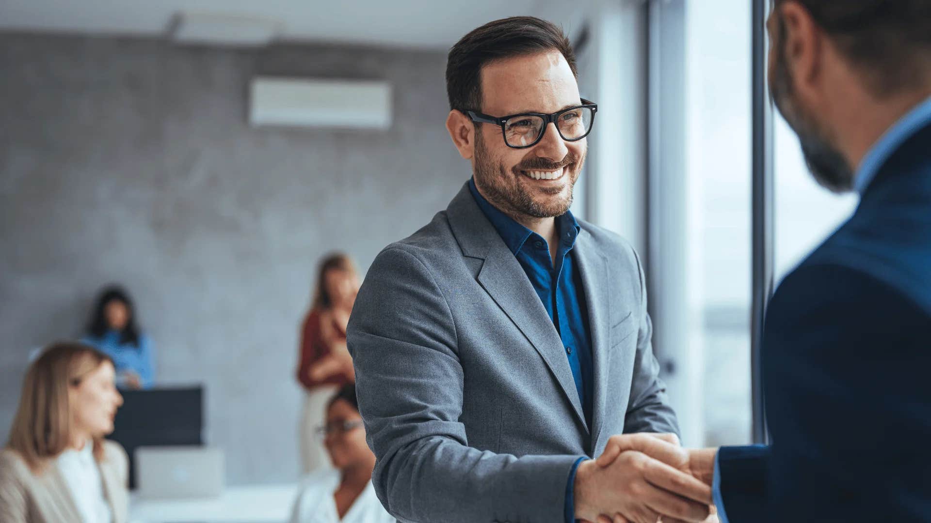 professional man working in business