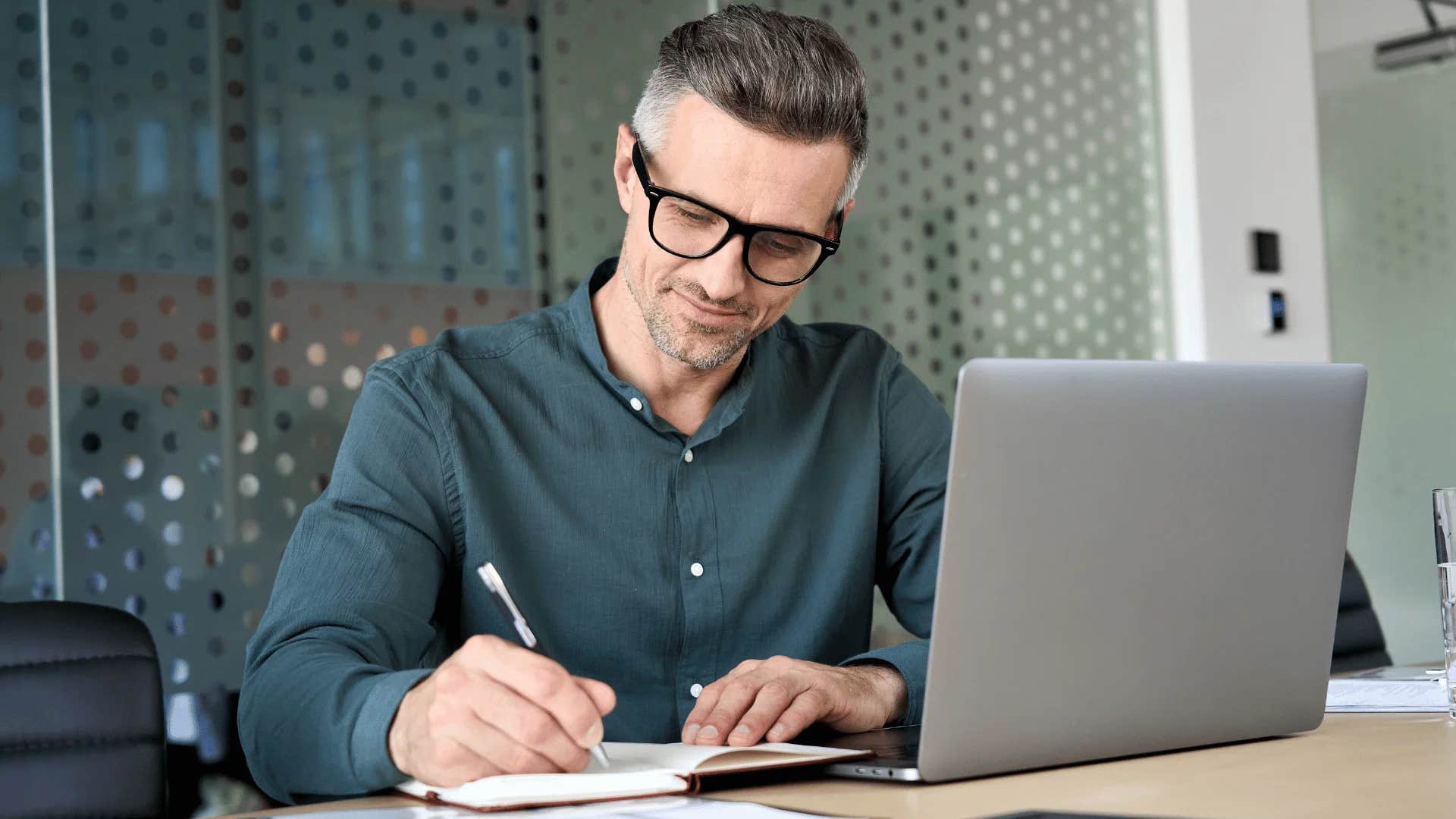 professional man working in finance