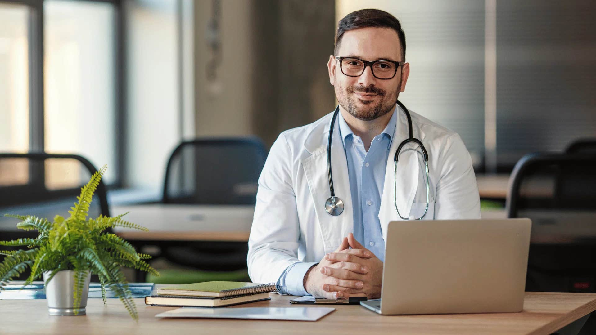 professional man working in healthcare