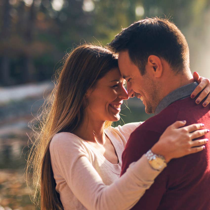 couple telling each other they're grateful for each other