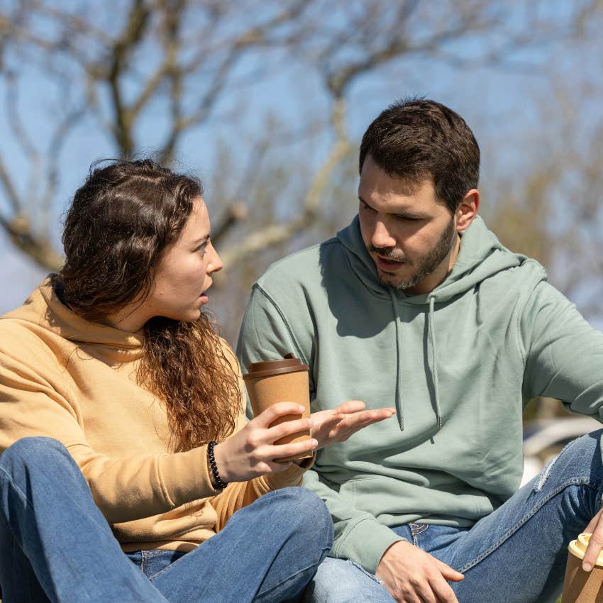 woman losing her capacity to care what other think telling boyfriend he doesn't have to agree with her
