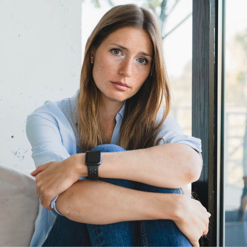 woman with no sense of purpose thinking she's unworthy