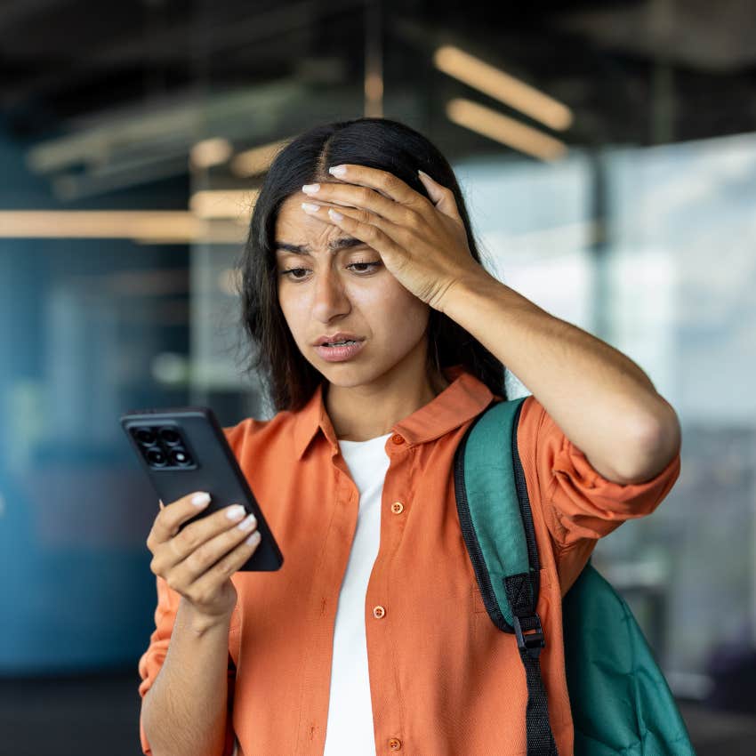 woman who feels sorry for herself complaining about plans changing
