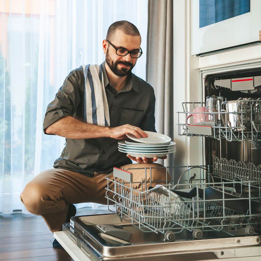 rule follower loading his dishwasher