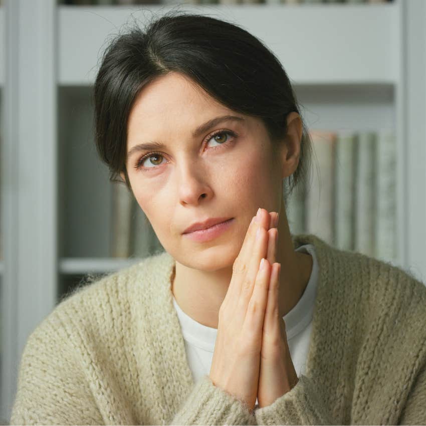 woman refusing to sit in discomfort to be a better person